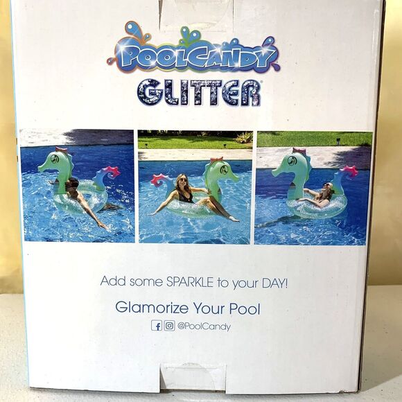 Pool Float Seahorse Jumbo 42 inches Candy Glitter - Picture 2 of 2